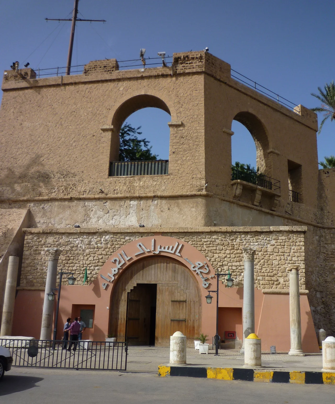 Red-Tripoli Castle, at harbor in Tripoli, Libya.