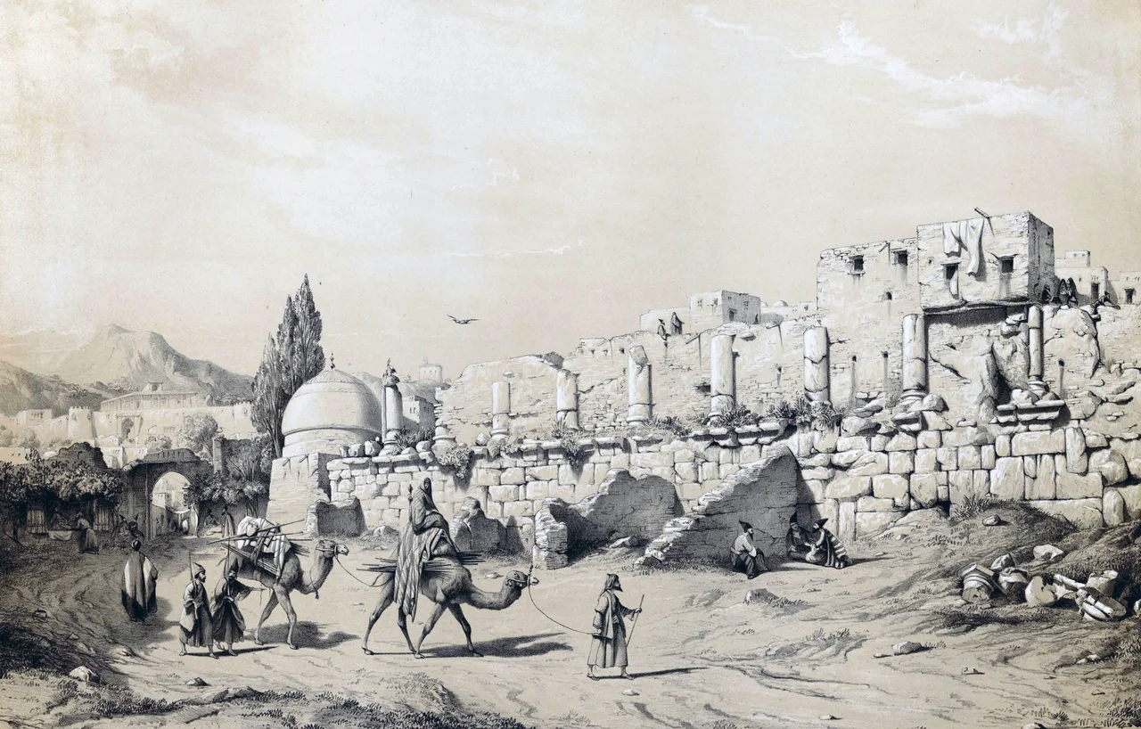 Ruins of the Temple of Anahita in Kangavar, Iran