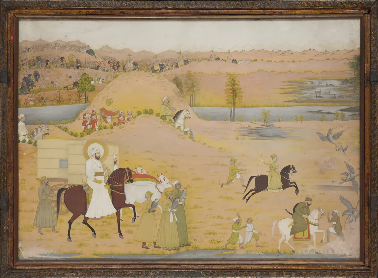 Muhammad Shah and the Mughal army at Sirhind (1748), prior to the Battle of Manupur.